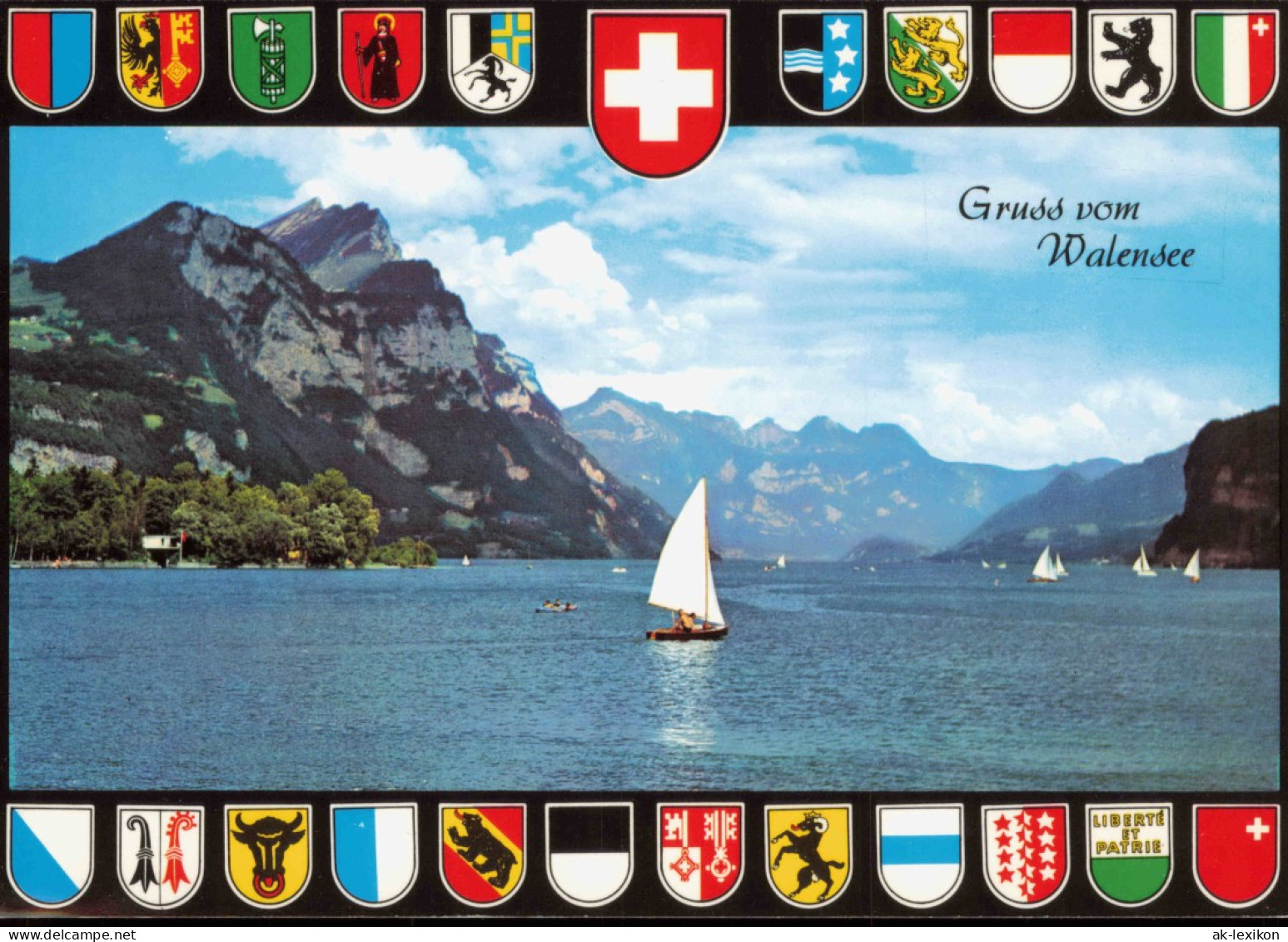 .Schweiz WALENSEE (Schweiz) Mit Leistkamm, Sichelkamm Und Alvier 1990 - Autres & Non Classés