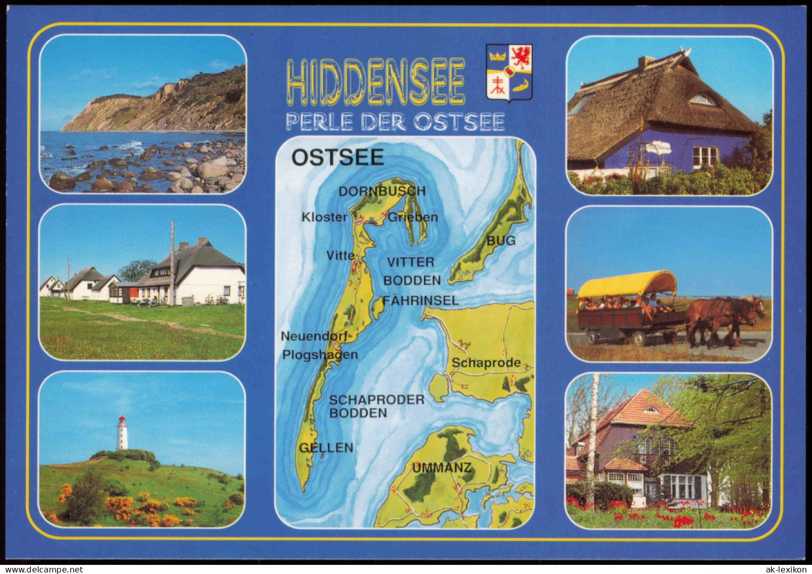 Hiddensee Hiddensjö, Hiddensöe Mehrbildkarte Ostseeinsel HIDDENSEE   1990 - Hiddensee