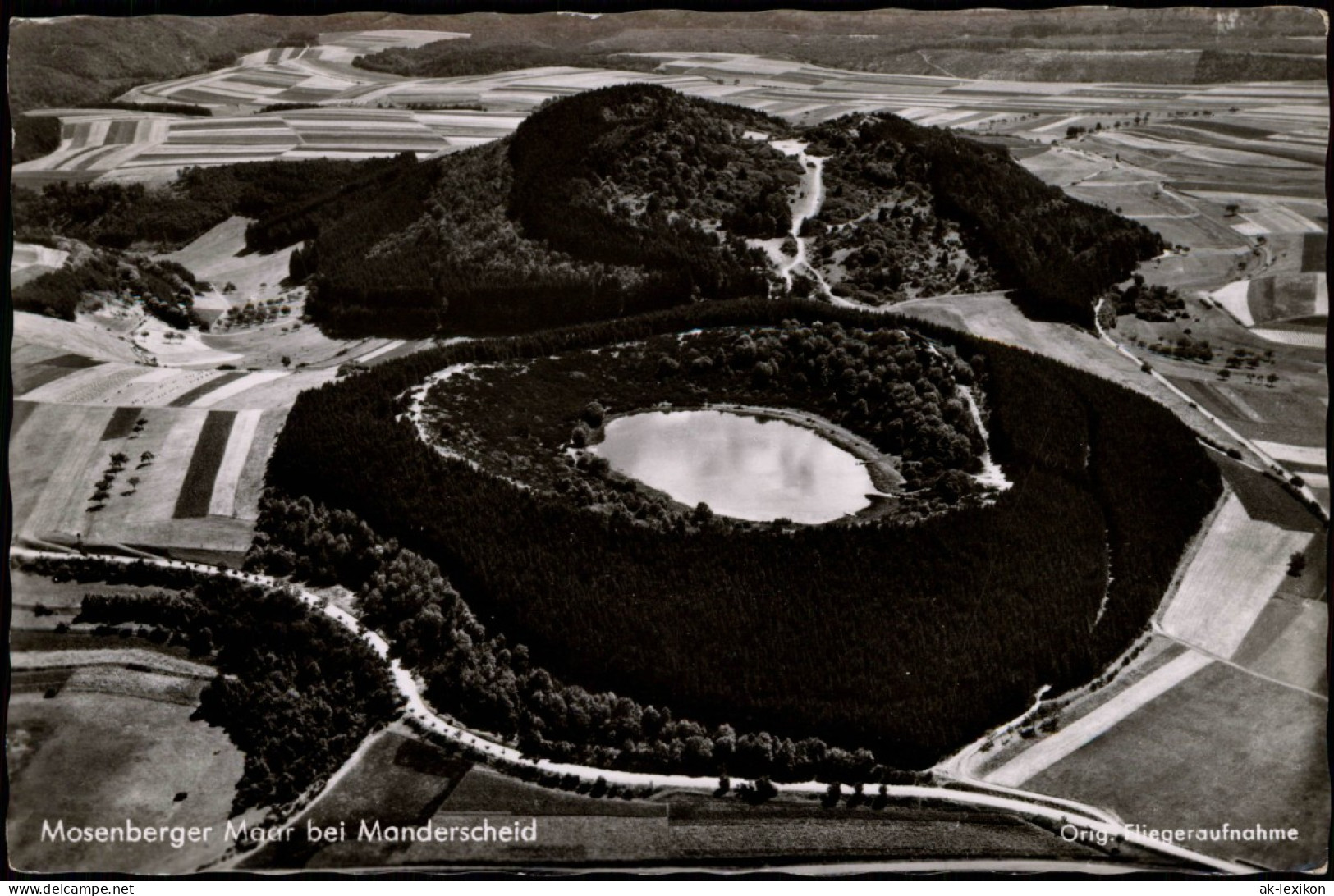 Ansichtskarte Manderscheid Luftaufnahme Luftbild Mosenberger Maer 1958 - Manderscheid