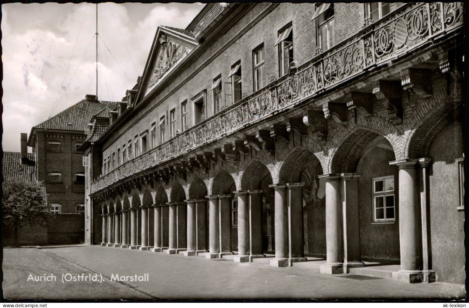 Ansichtskarte Aurich-Leer (Ostfriesland) Straßenpartie Am Marsstall 1970 - Aurich