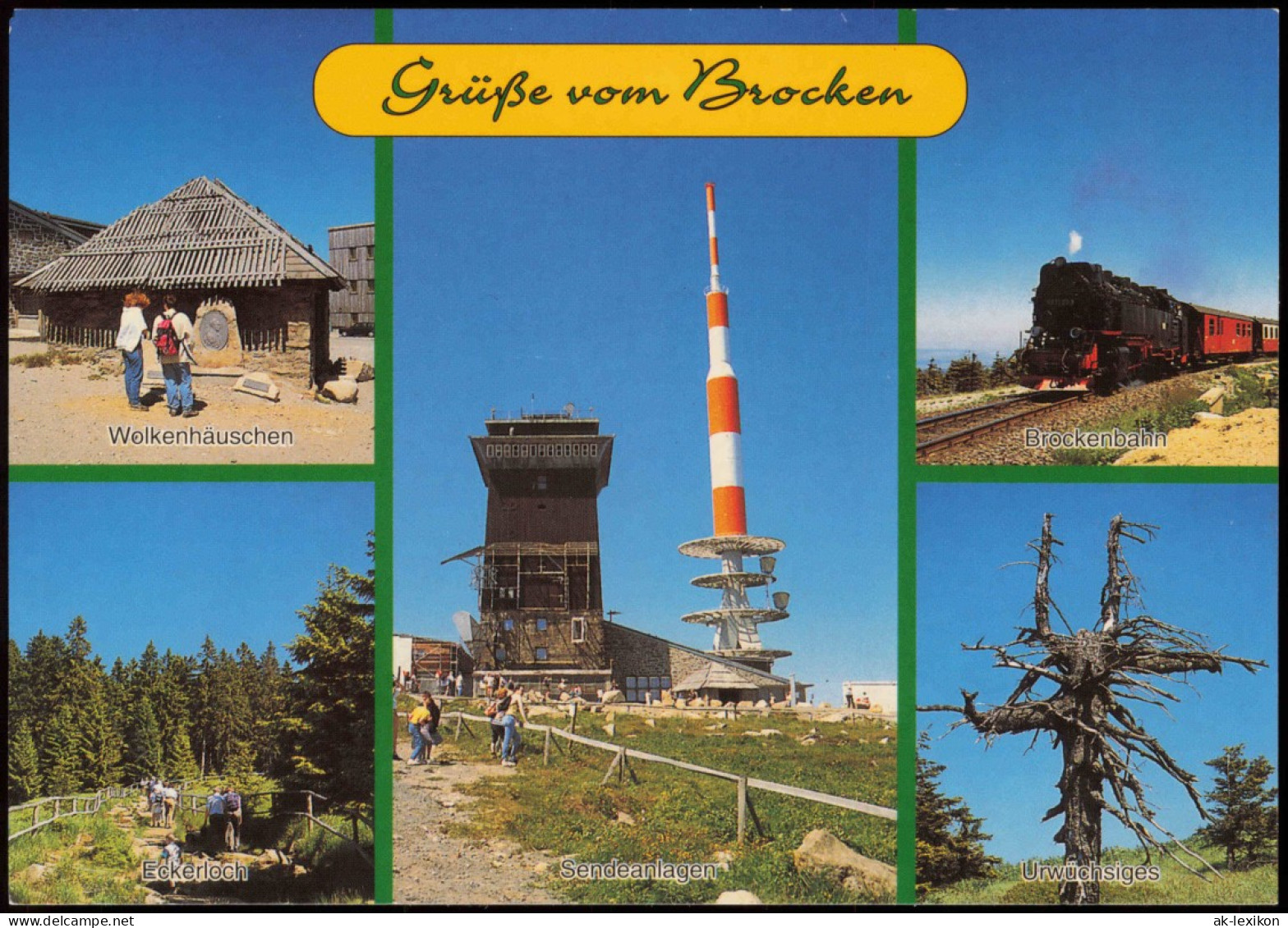 Ilsenburg (Harz) Mehrbildkarte Mit Brockenbahn Wolkenhäuschen Eckerloch 2000 - Autres & Non Classés