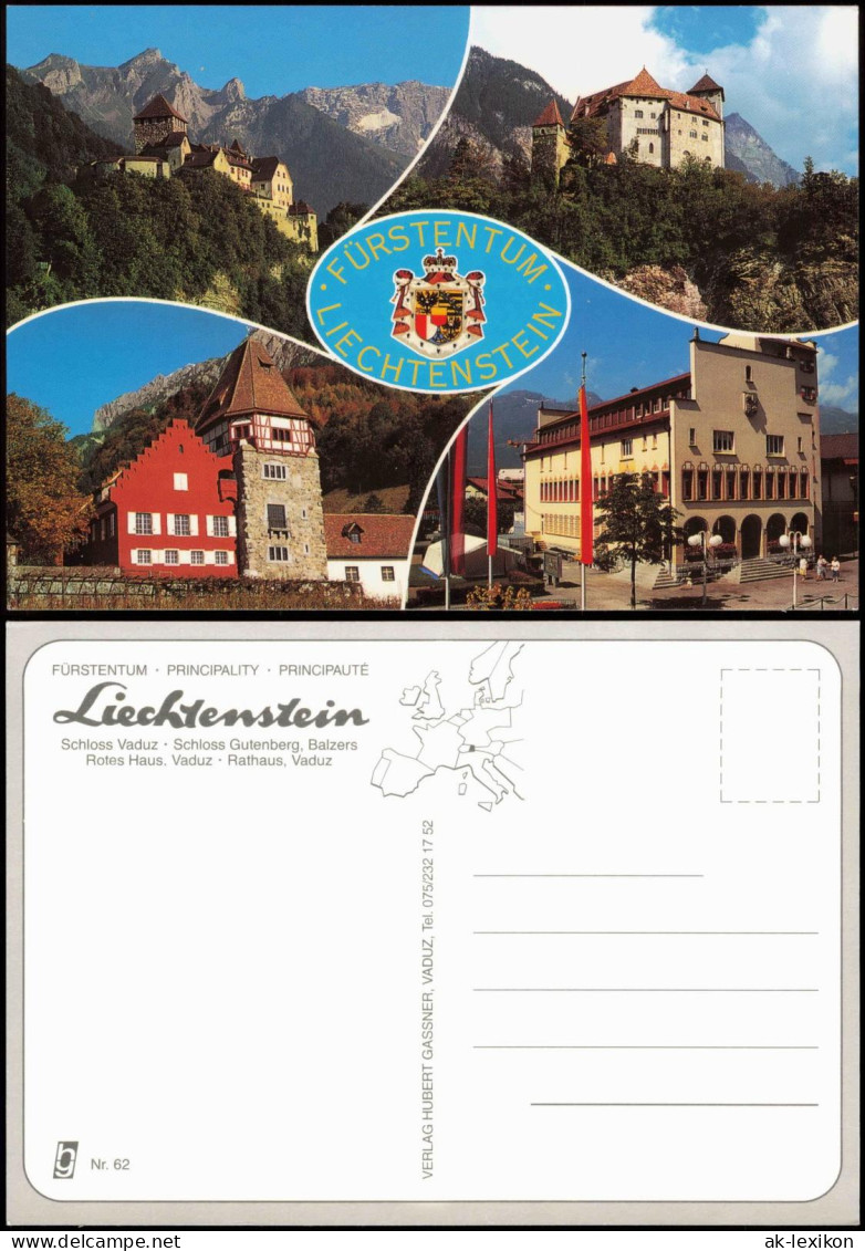 Postcard Vaduz Schloss Vaduz (Mehrbildkarte) 1980 - Liechtenstein