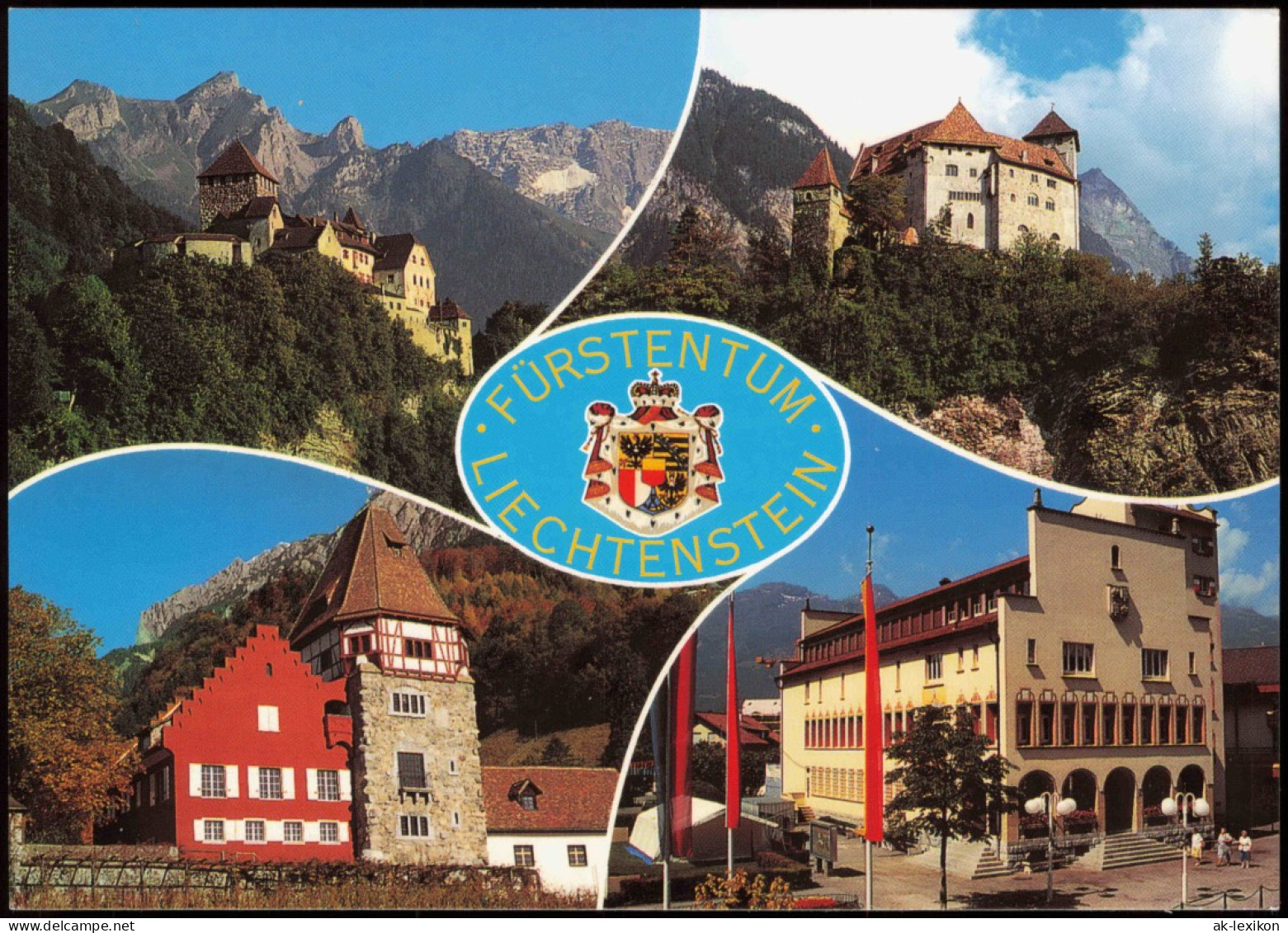 Postcard Vaduz Schloss Vaduz (Mehrbildkarte) 1980 - Liechtenstein