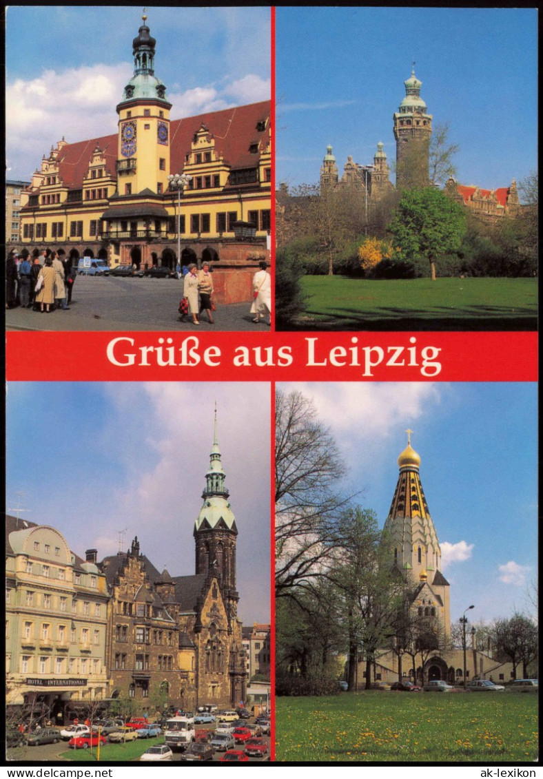 Leipzig Altes Rathaus Neues Rathaus Trondlinring Russische Kirche 1993 - Leipzig