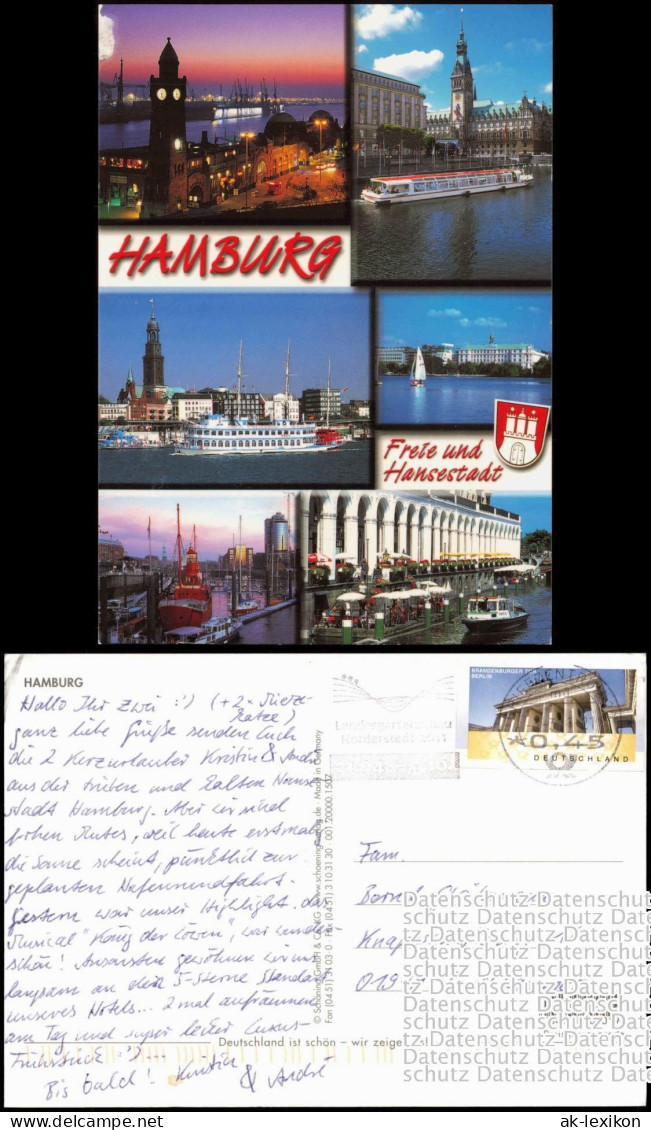 Ansichtskarte Hamburg Mehrbildkarte Mit Stadtteilansichten 2000 - Other & Unclassified