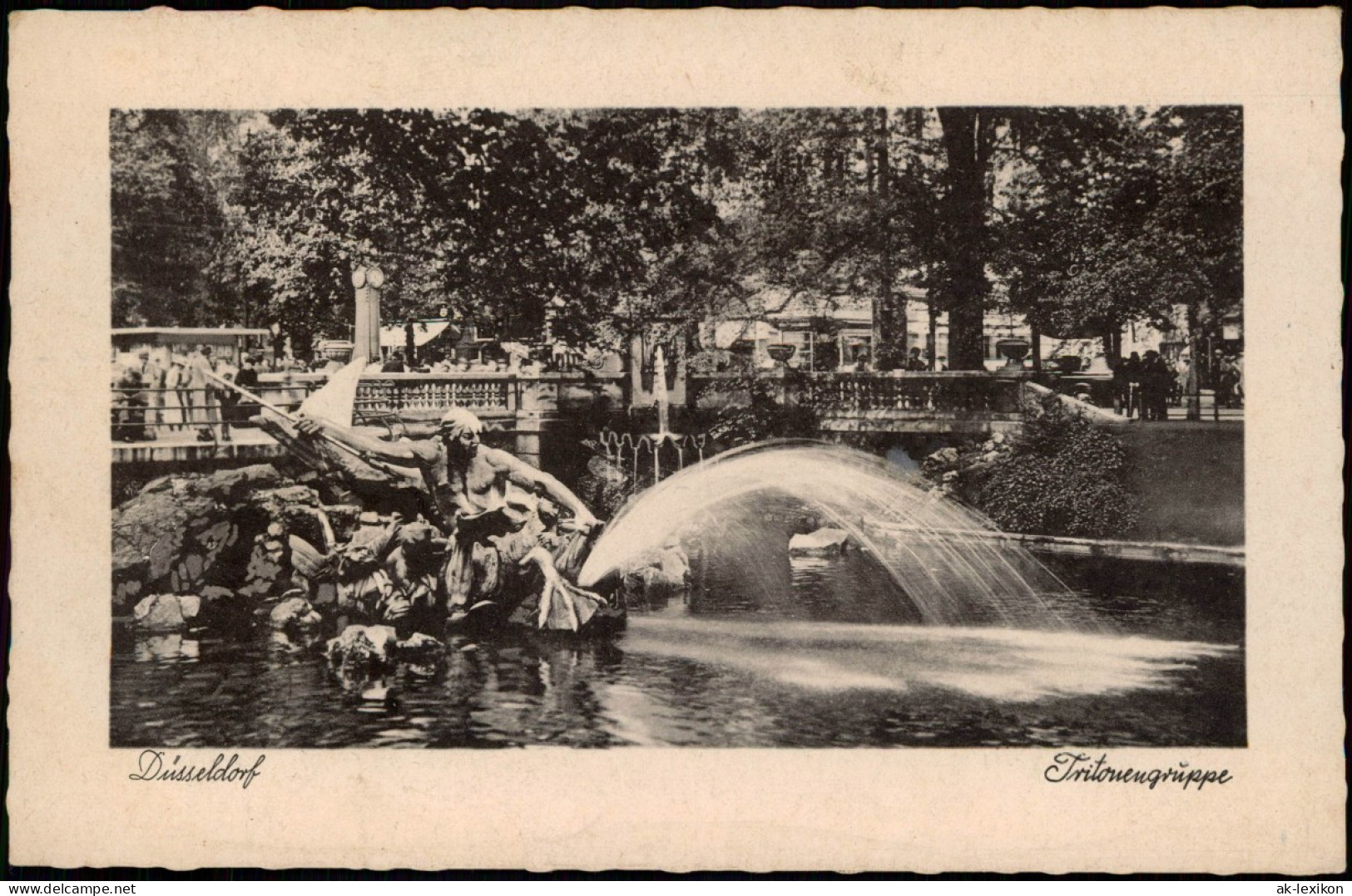 Ansichtskarte Düsseldorf Tritonengruppe Am Corneliusplatz 1935 - Düsseldorf