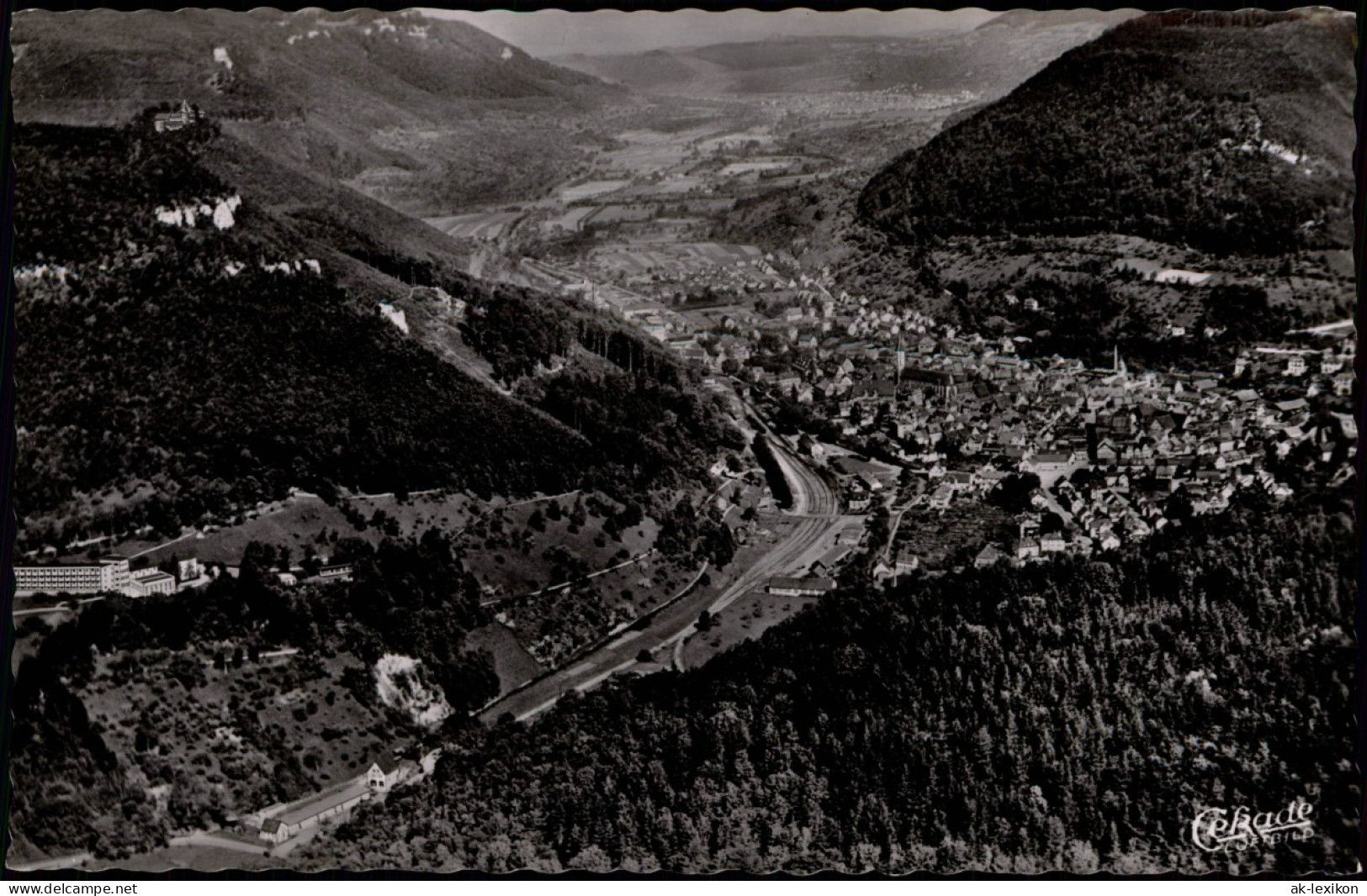 Ansichtskarte Bad Urach Luftbild Fliegeraufnahme 1953 - Bad Urach