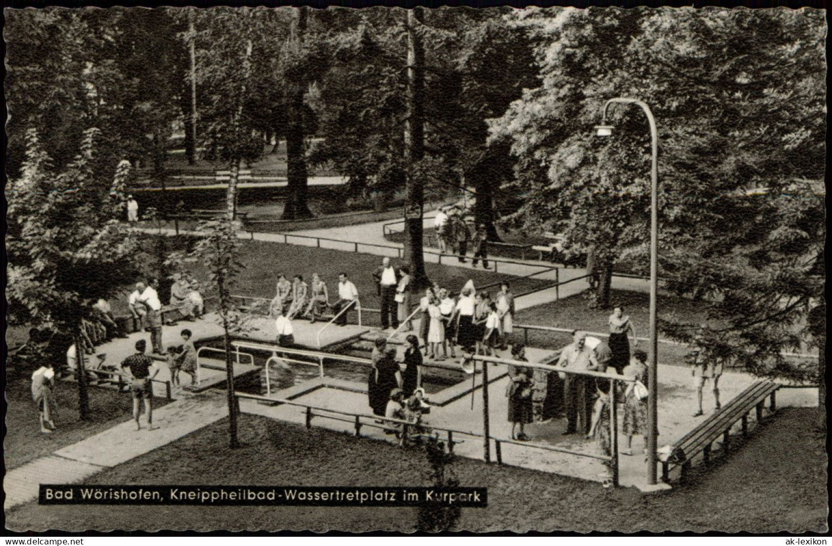 Ansichtskarte Bad Wörishofen Kneippheilbad-Wassertretplatz Im Kurpark 1961 - Bad Woerishofen