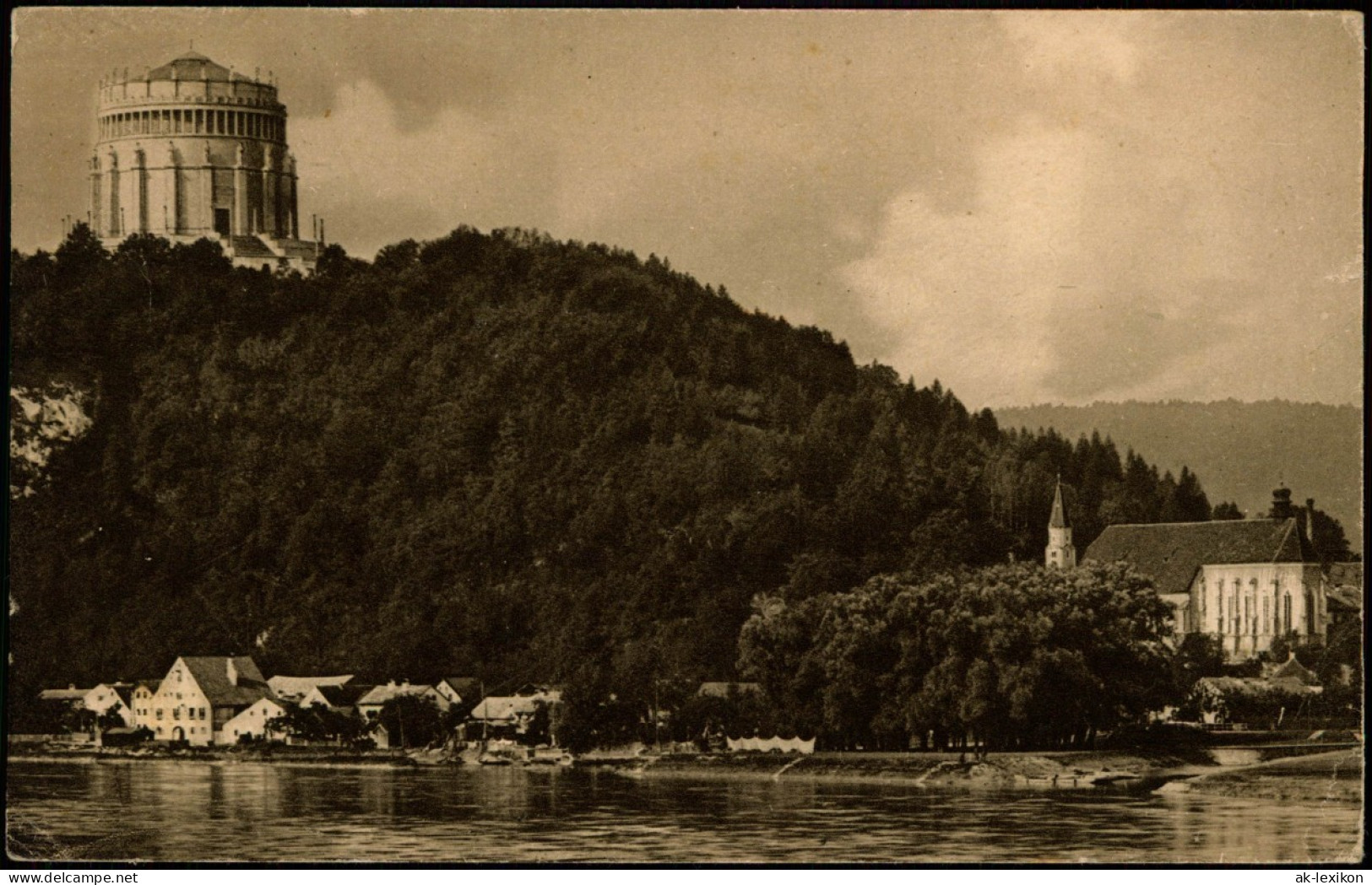 Ansichtskarte Kelheim Befreiungshalle, Donaupartie 1940  Gel. 1960 - Kelheim