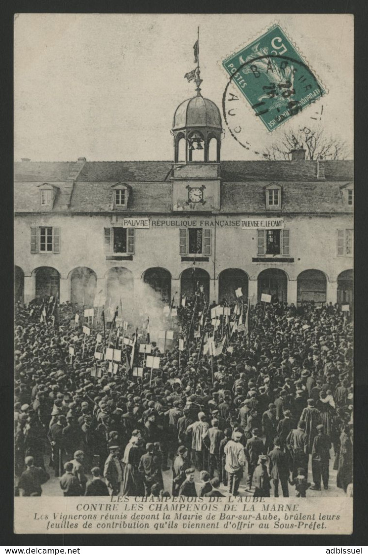 Manifestations Viticoles Champagne "Les Champenois De L'Aube Contre Les Champenois De La Marne".  Lire Suite - Bar-sur-Aube