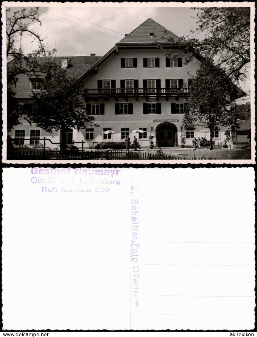 Ansichtskarte Obertrum B. Salzburg Gasthof Neumayr - Fotokarte 1955 - Other & Unclassified