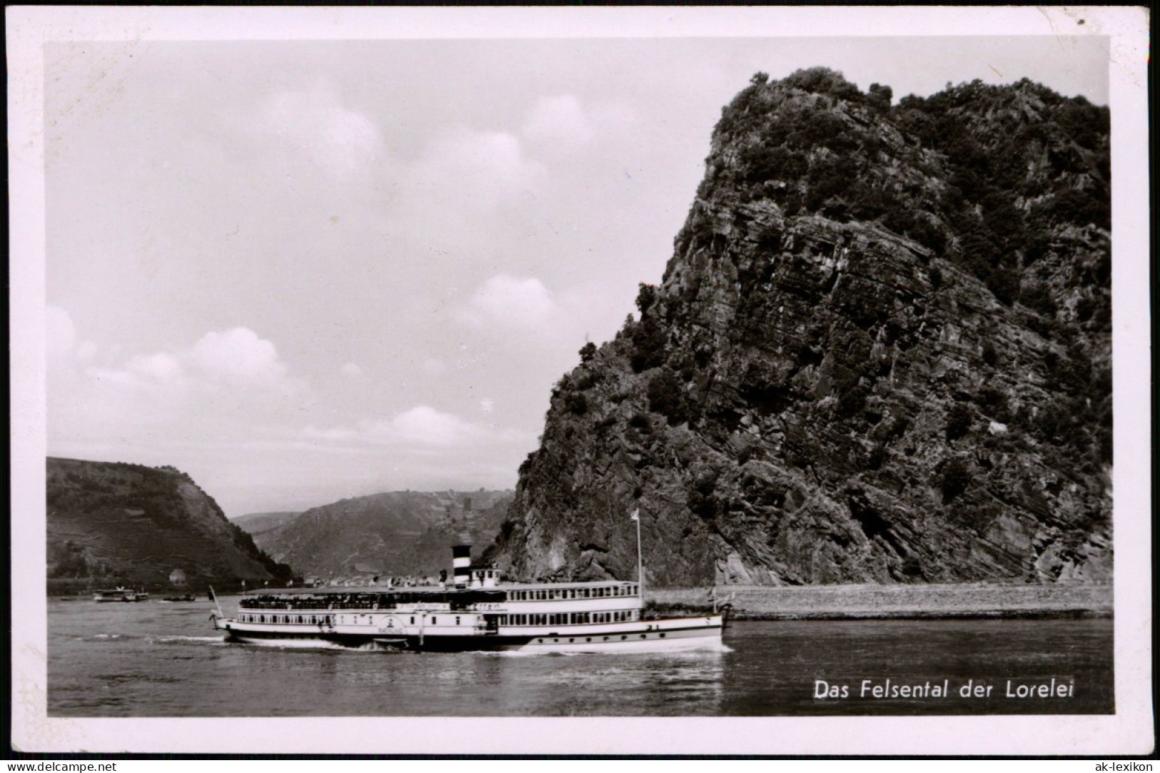 Goarshausen Schiffe Dampfer Steamer Loreley Rhein 1953  Bordstempel Rheingold - Loreley