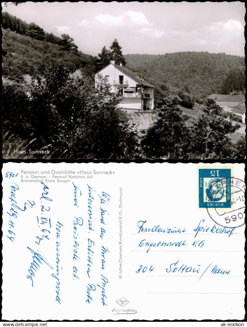 Brauersdorf Kr. Siegen-Netphen Pension Und Gaststätte Haus Sonneck 1964 - Sonstige & Ohne Zuordnung