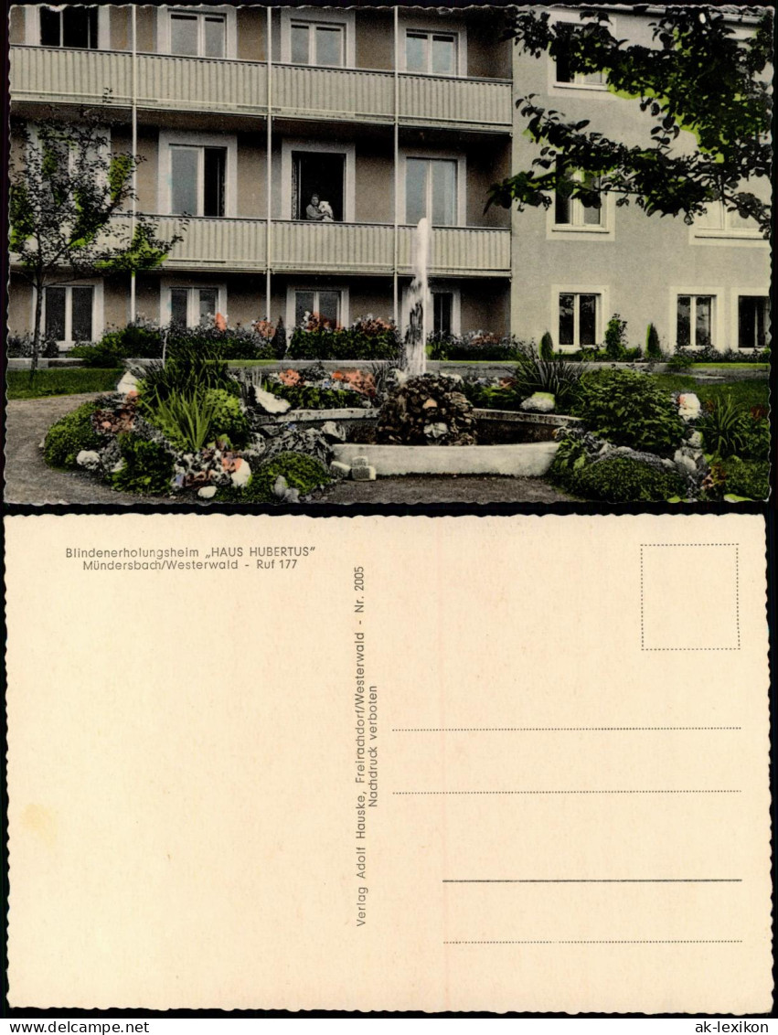 Ansichtskarte Mündersbach Blindenerholungsheim HAUS HUBERTUS 1959 - Other & Unclassified