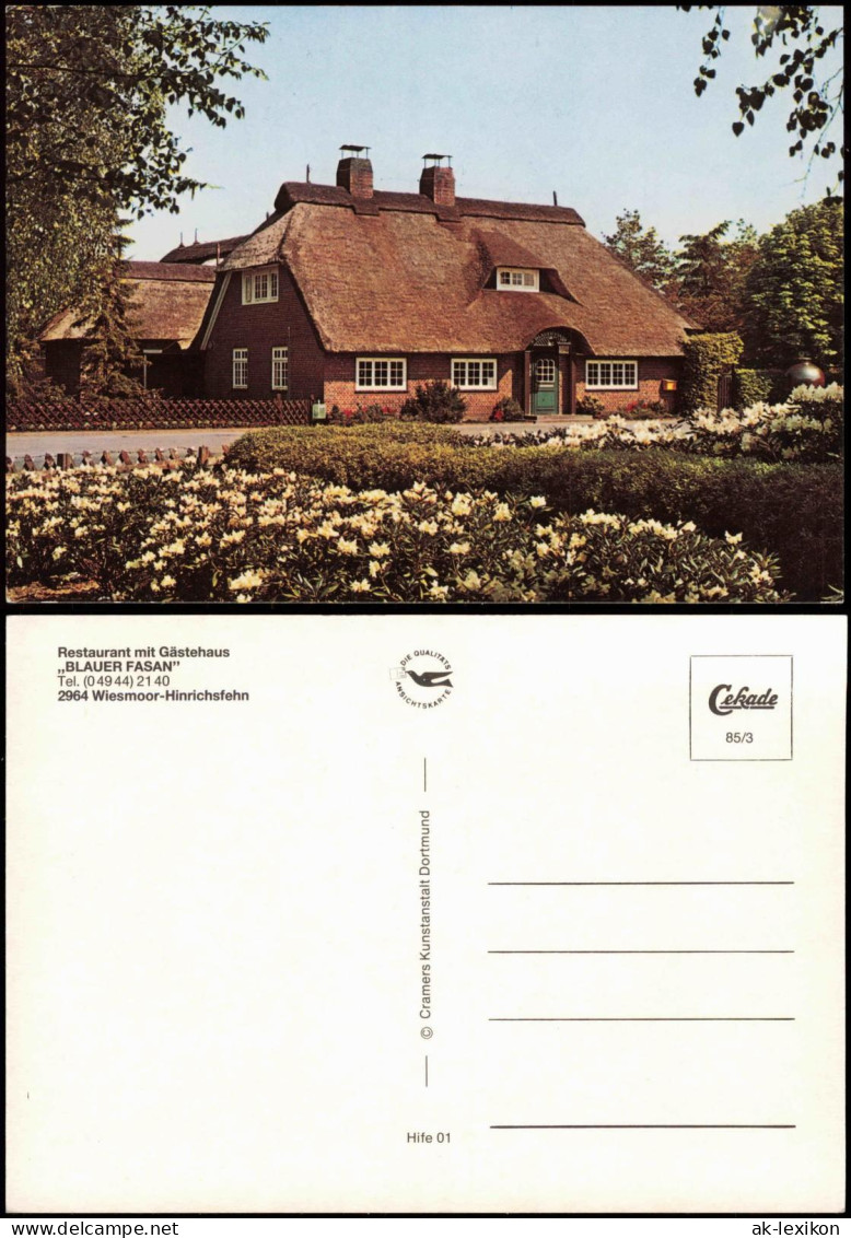 Wiesmoor Restaurant Mit Gästehaus BLAUER FASAN Wiesmoor-Hinrichsfehn 1985 - Sonstige & Ohne Zuordnung
