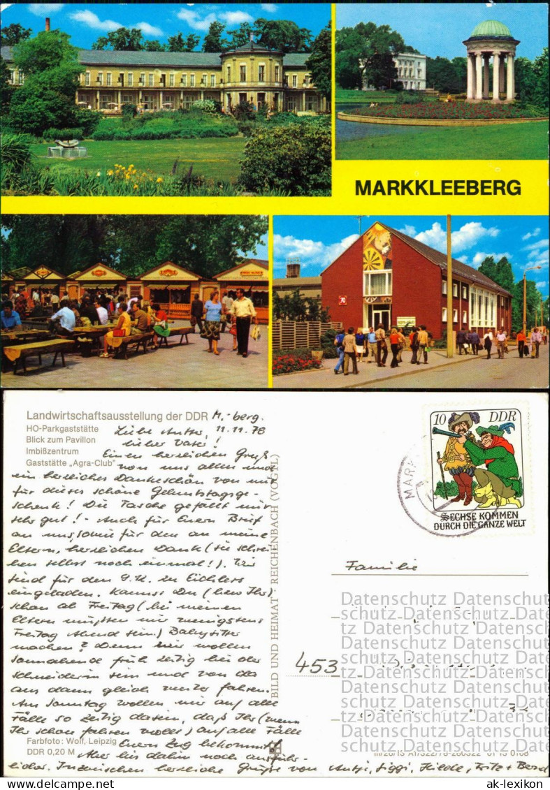 Markkleeberg Landwirtschaftsausstellung Der DDR Mehrbildkarte 1978 - Markkleeberg