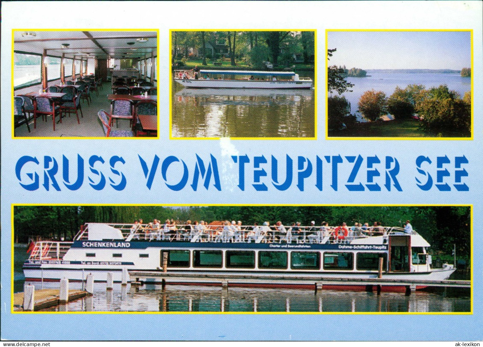 Teupitz Teupitzer See Mehrbild-AK Mit Schiff MS SCHENKENLAND Und PARTY 1986 - Teupitz