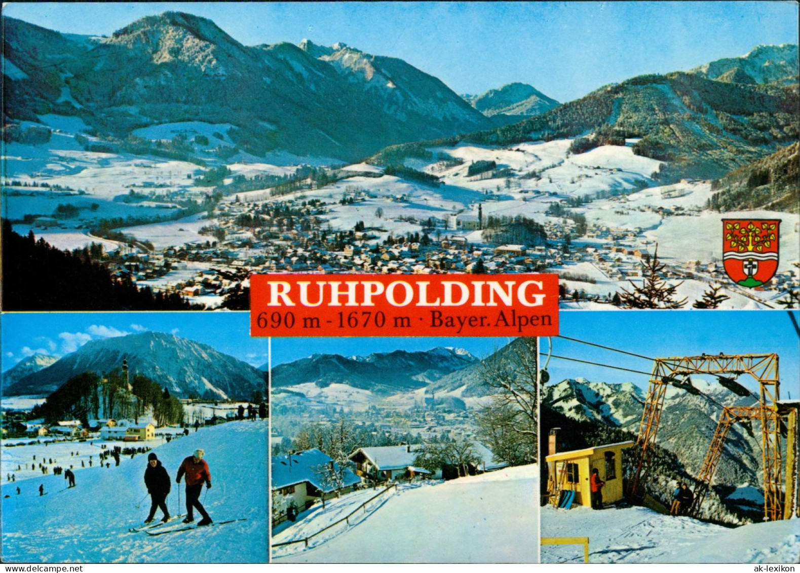 Ansichtskarte Ruhpolding Mehrbildkarte Mit Diversen Ortsansichten 1981 - Ruhpolding