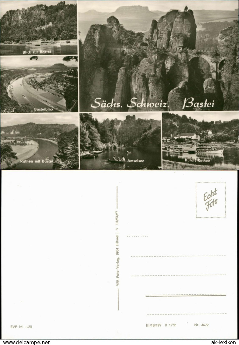 .Sachsen Sächsische Schweiz  Der Bastei, Elbe, Elbe-Dampfer 1972 - Andere & Zonder Classificatie