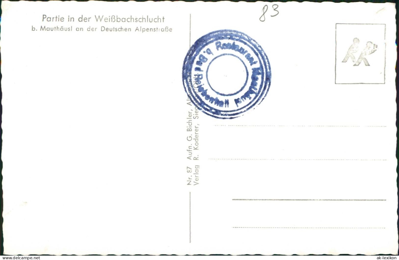 Ansichtskarte Schneizlreuth Partie In Der Weißbachschlucht 1963 - Other & Unclassified