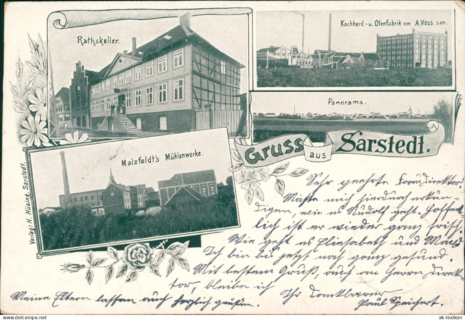 Sarstedt MB: Malzfeldt's Mühlenwerke. Kochherd-u. Ofenfabrik A.Voss. Sen. 1899 - Andere & Zonder Classificatie