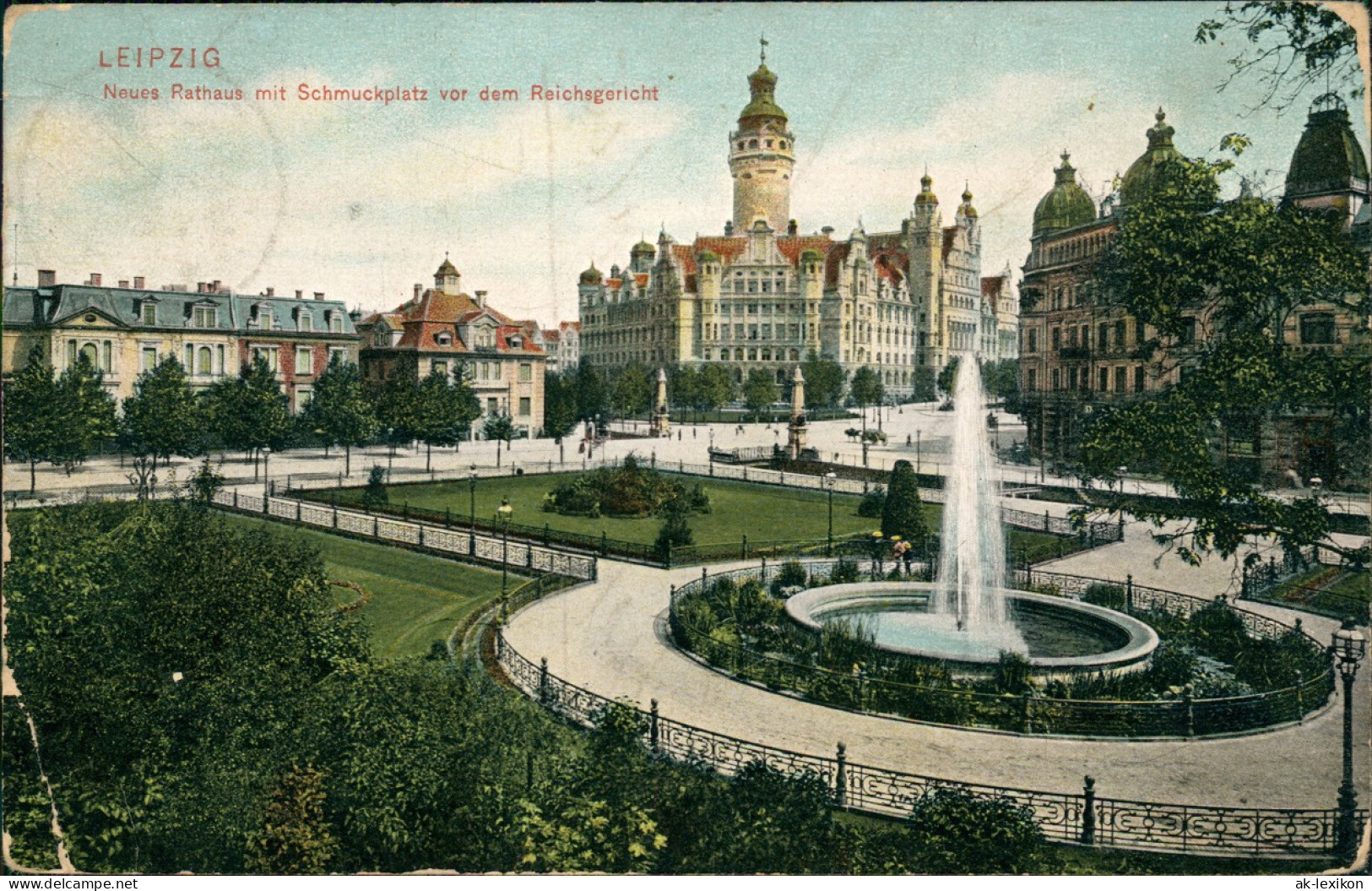 Ansichtskarte Leipzig Schmuckplatz 1907 - Leipzig