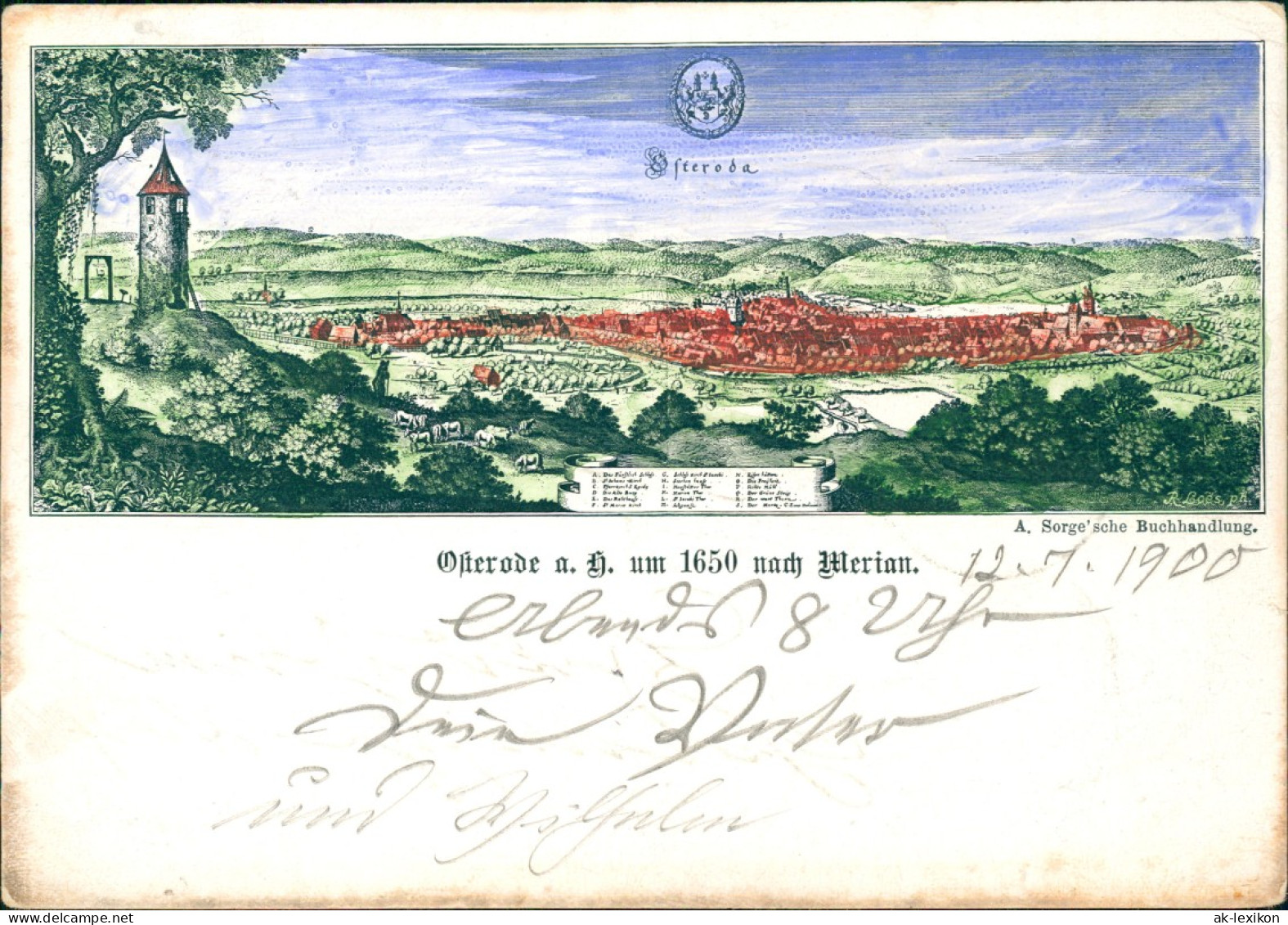 Ansichtskarte Osterode (Harz) Nach Merian 1650/1902 - Osterode