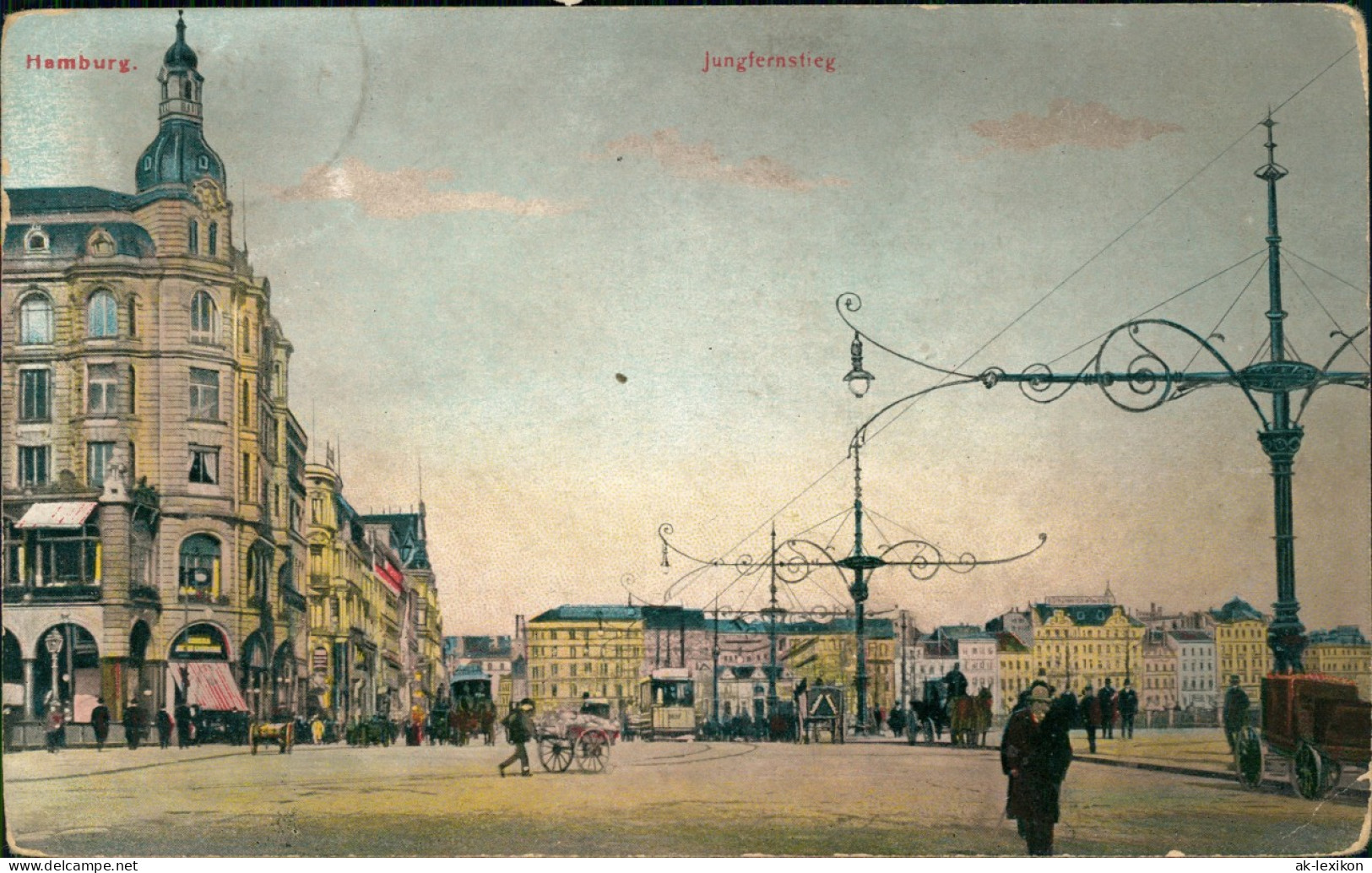 Ansichtskarte Hamburg Jungfernstieg 1911 - Other & Unclassified