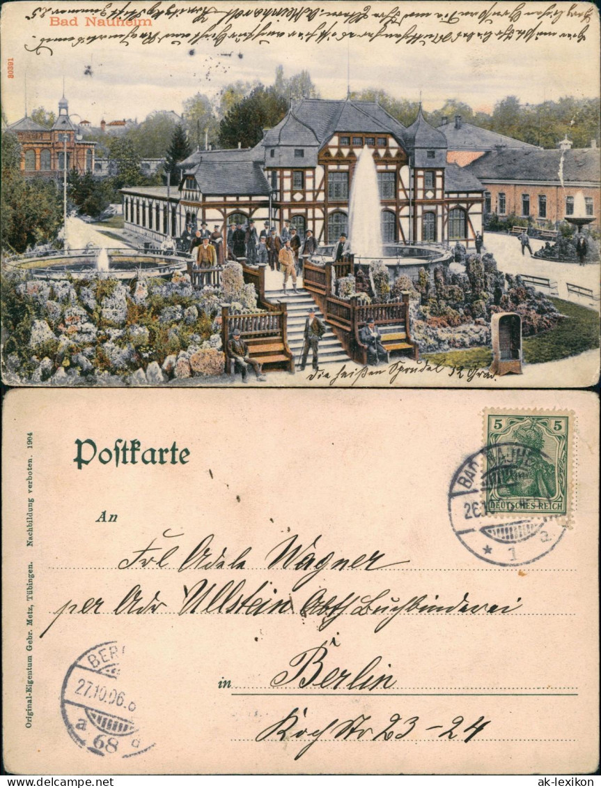 Ansichtskarte Bad Nauheim Kurpark - Künstlerkarte 1904 - Bad Nauheim