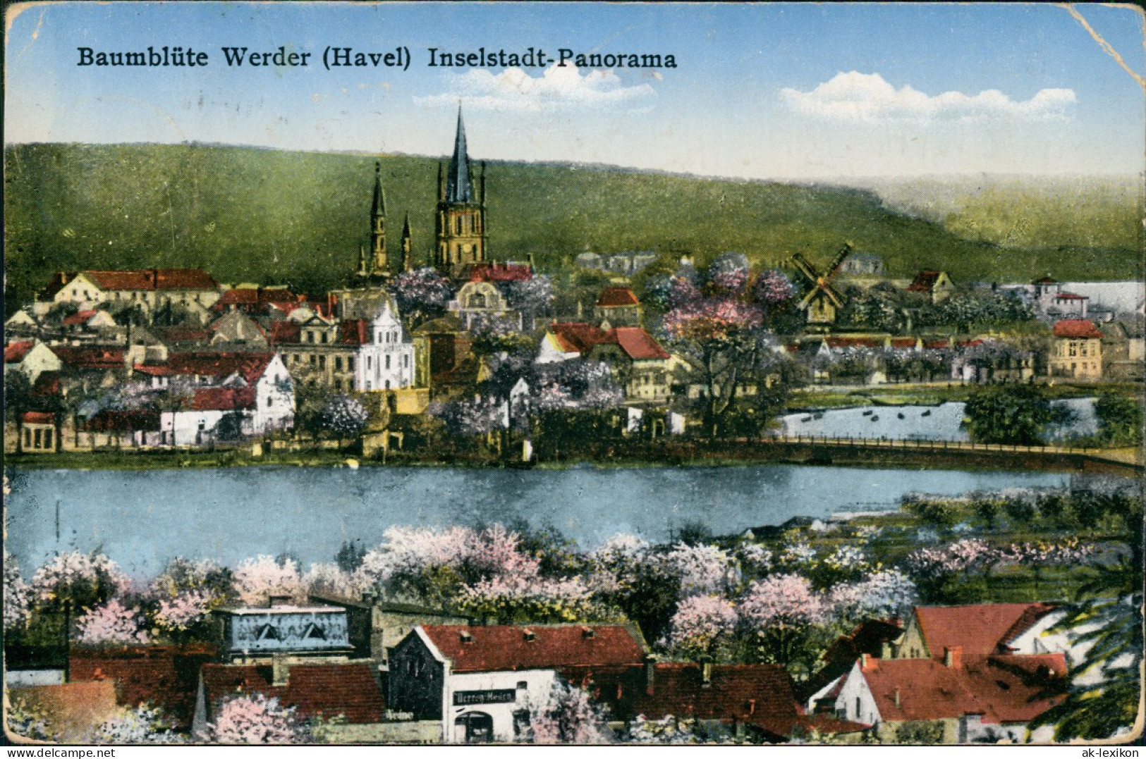 Ansichtskarte Werder (Havel) Stadt, Windmühle 1934 - Werder