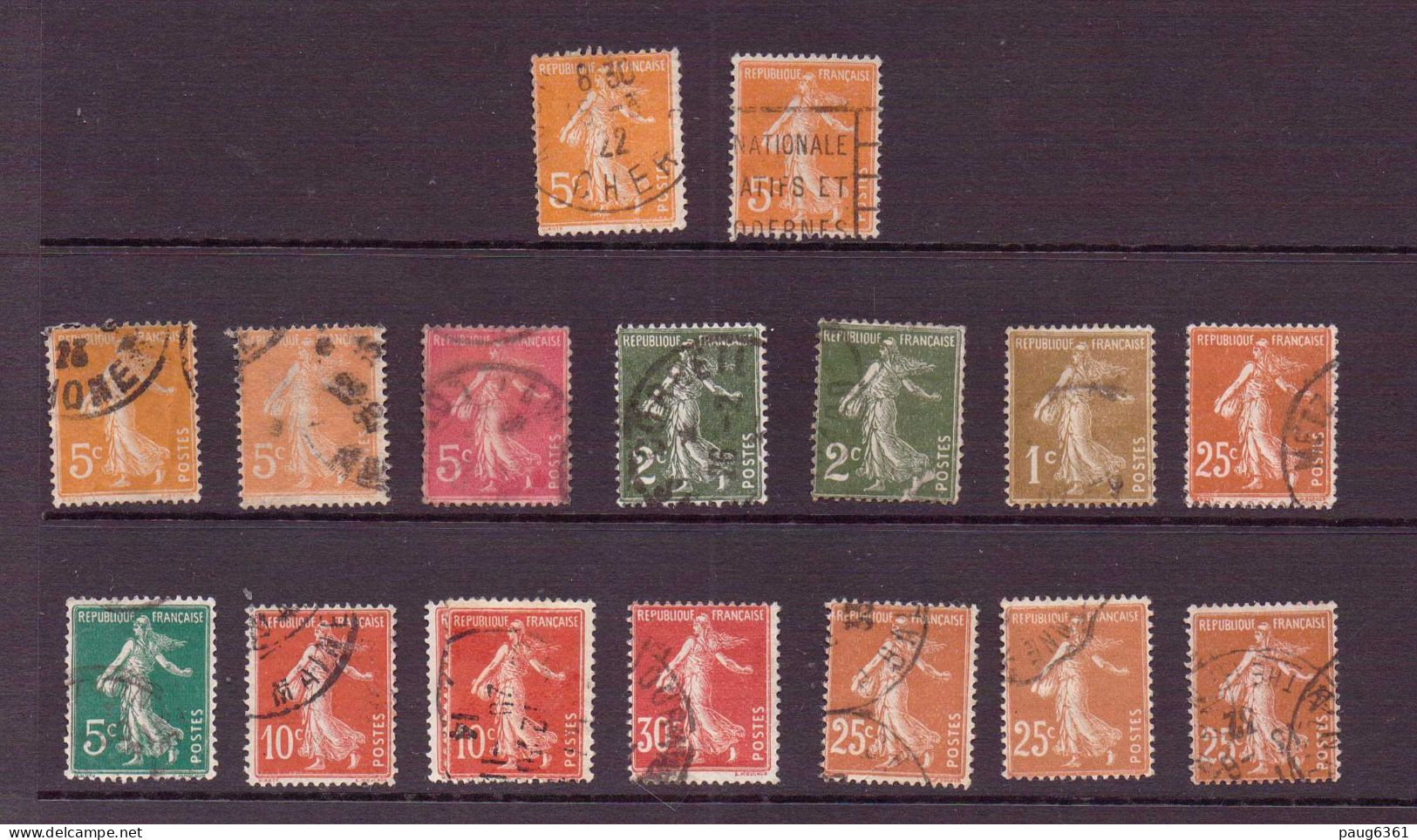 FRANCE GROS  LOT DE TIMBRES ANCIENS 1876/1960 OBLITERE