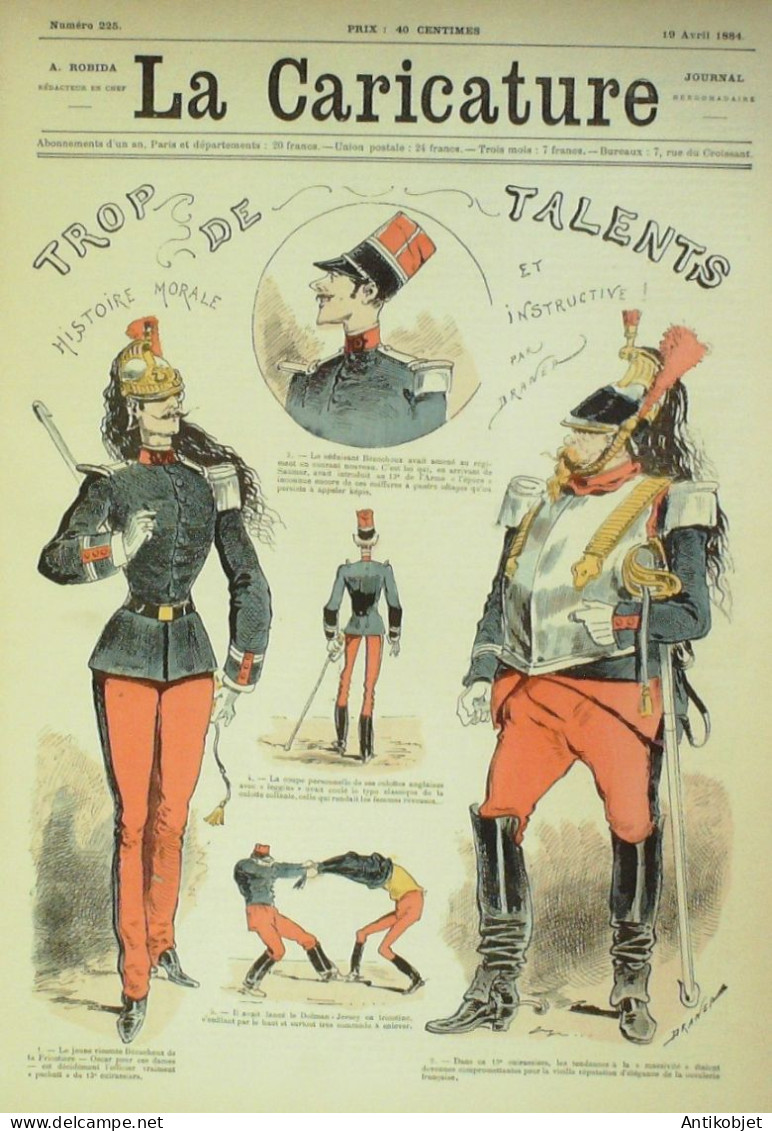 La Caricature 1884 N°225 Trop De Talents Draner Macédoine Trock - Magazines - Before 1900