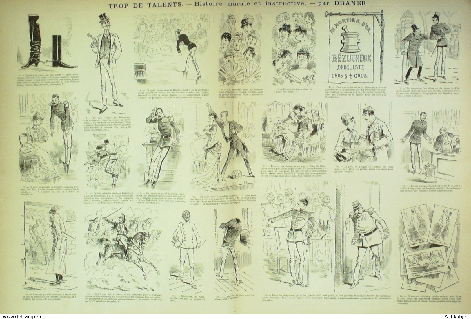 La Caricature 1884 N°225 Trop De Talents Draner Macédoine Trock - Tijdschriften - Voor 1900