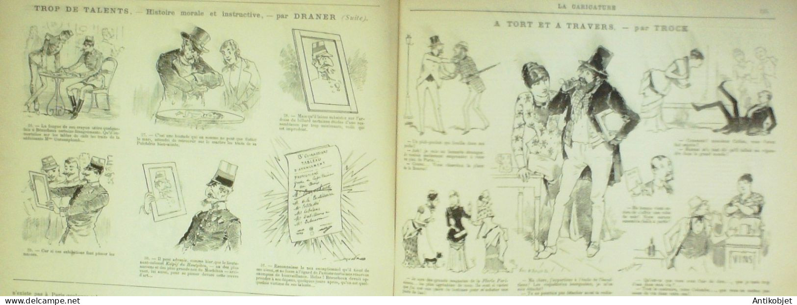 La Caricature 1884 N°225 Trop De Talents Draner Macédoine Trock - Magazines - Before 1900