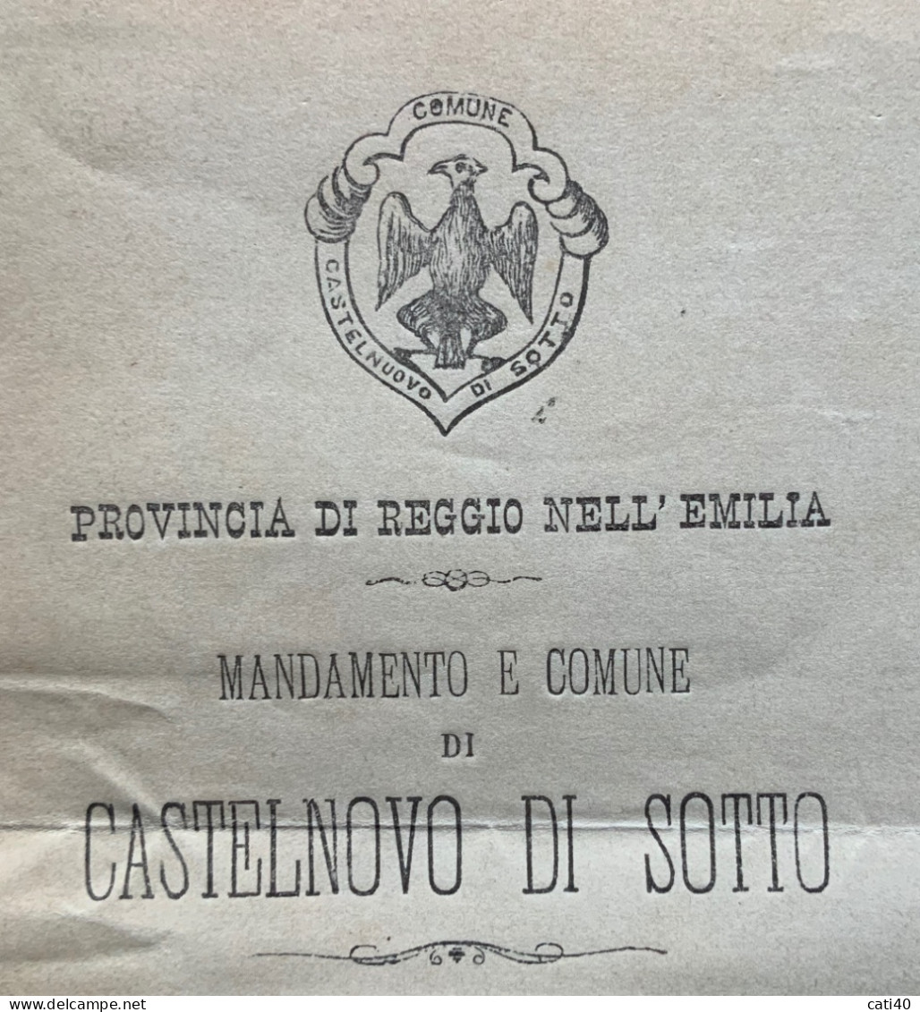 CASTELNUOVO DI SOTTO 16 GENNAIO 1885 - LETTERA COMPLETA PER LUCCA - Marcophilie