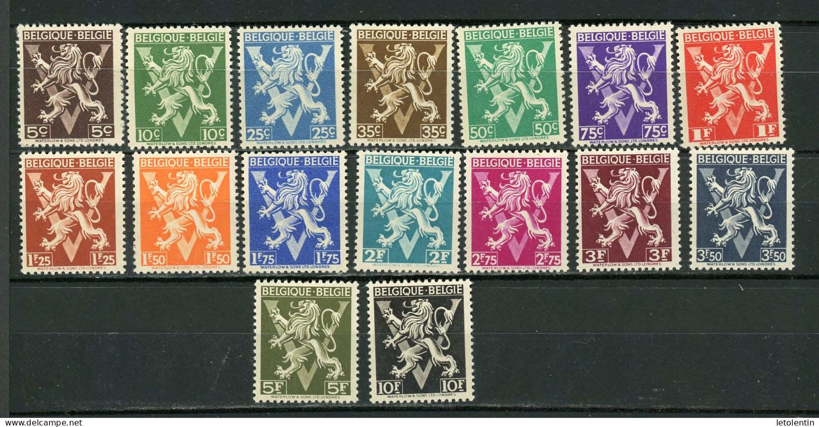 BELGIQUE -  LIBÉRATION - N° Yvert 674/689 ** - Unused Stamps