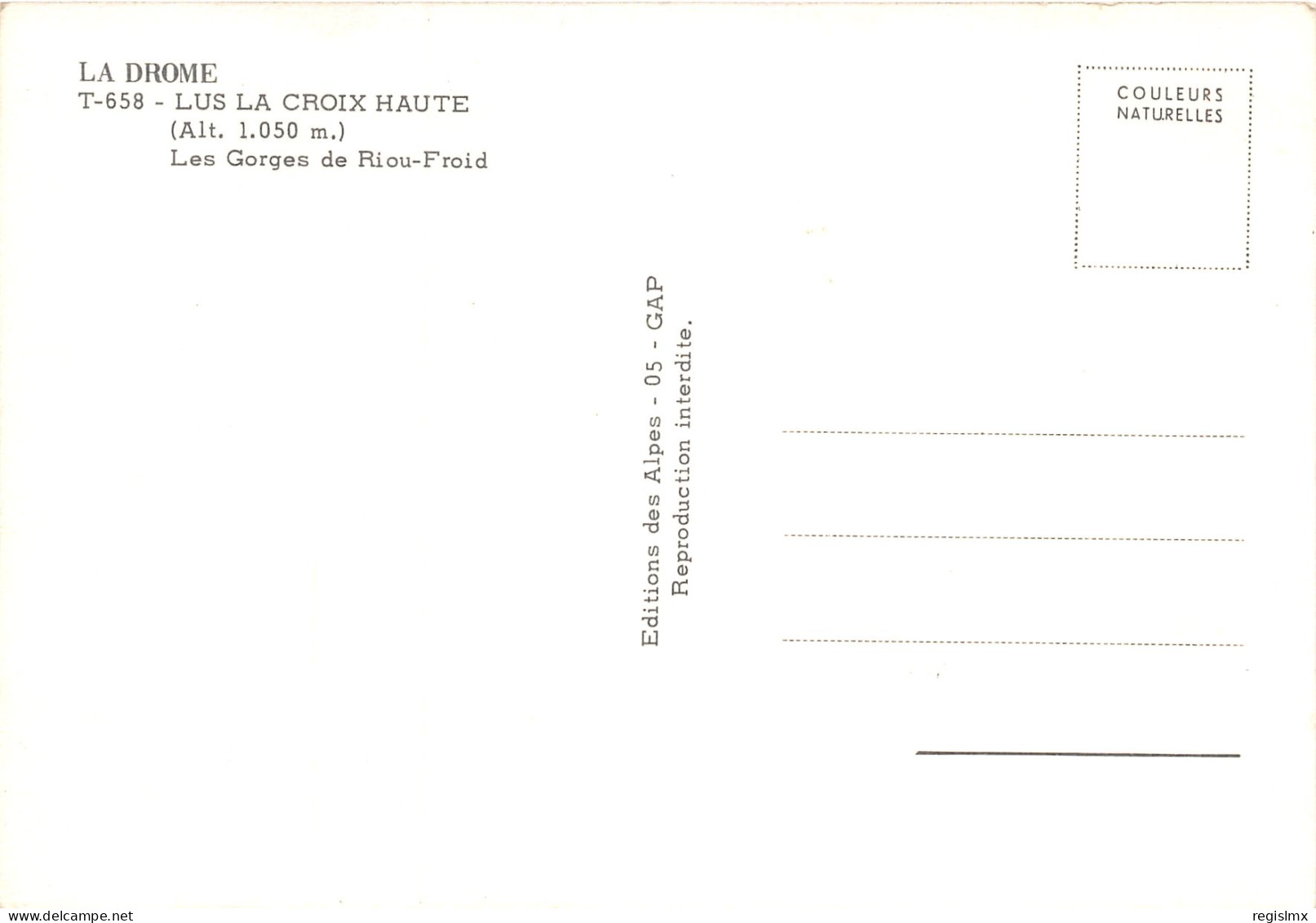 26-LUS LA CROIX HAUTE-N°1011-B/0141 - Autres & Non Classés