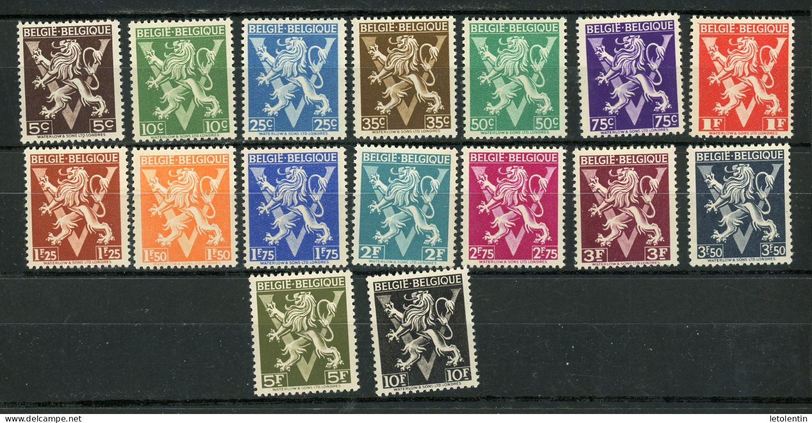 BELGIQUE -  LIBÉRATION - N° Yvert 674A/689A ** - Unused Stamps