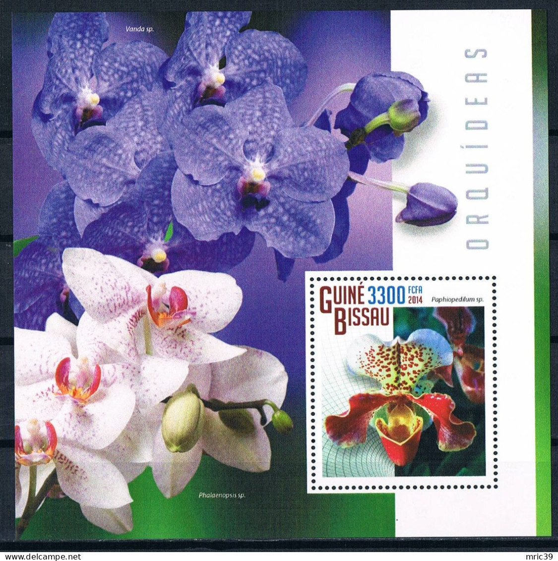 Bloc Sheet Fleurs Orchidées Flowers Orchids  Neuf  MNH **  Guine Bissau 2014 - Orchidées