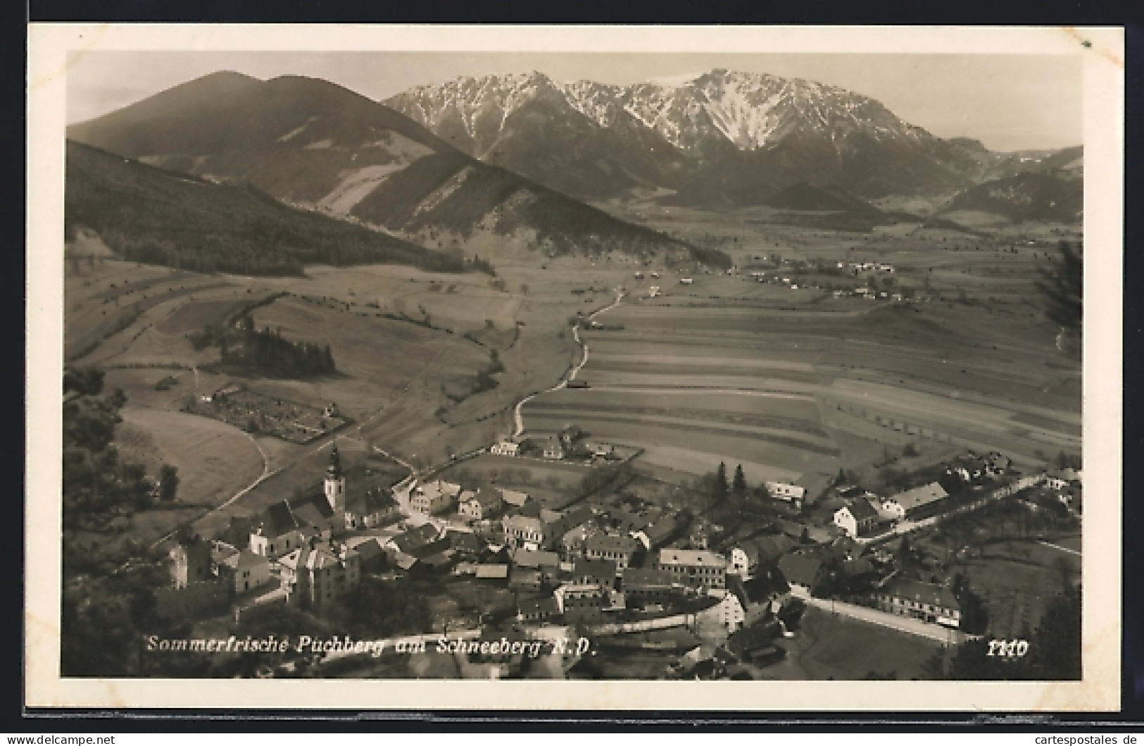 AK Puchberg Am Schneeberg, Teilansicht Mit Strassenpartie  - Altri & Non Classificati