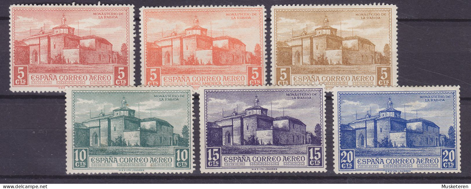 Spain 1930 Mi. 518-19, 521-22, 530-31 Kolumbus Columbus Discovery Of America, MH* (2 Scans) - Nuevos