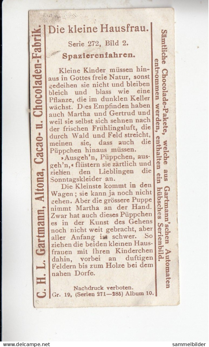 Gartmann  Die Kleine Hausfrau  Spazierenfahren   Serie 272 #2 Von 1909 - Sonstige & Ohne Zuordnung