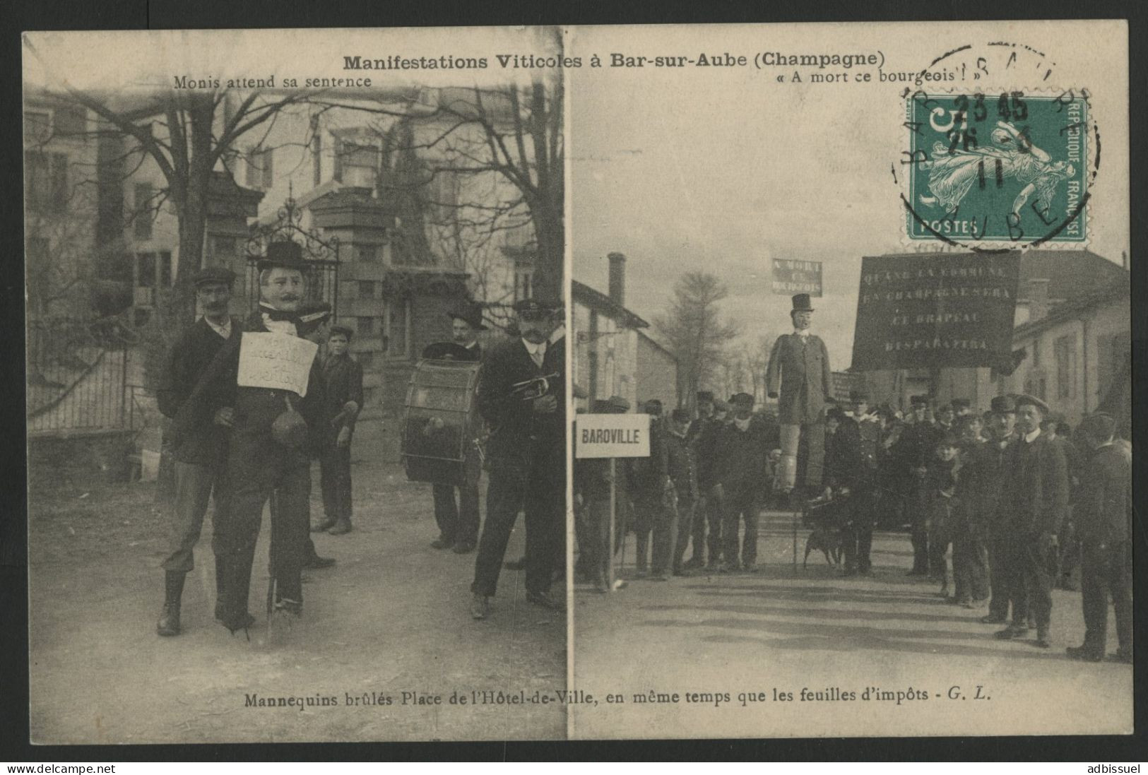 Manifestations Viticoles Champagne "Monis, Mannequins Brûlés Et Feuilles D'impôts".  Lire Suite - Bar-sur-Aube