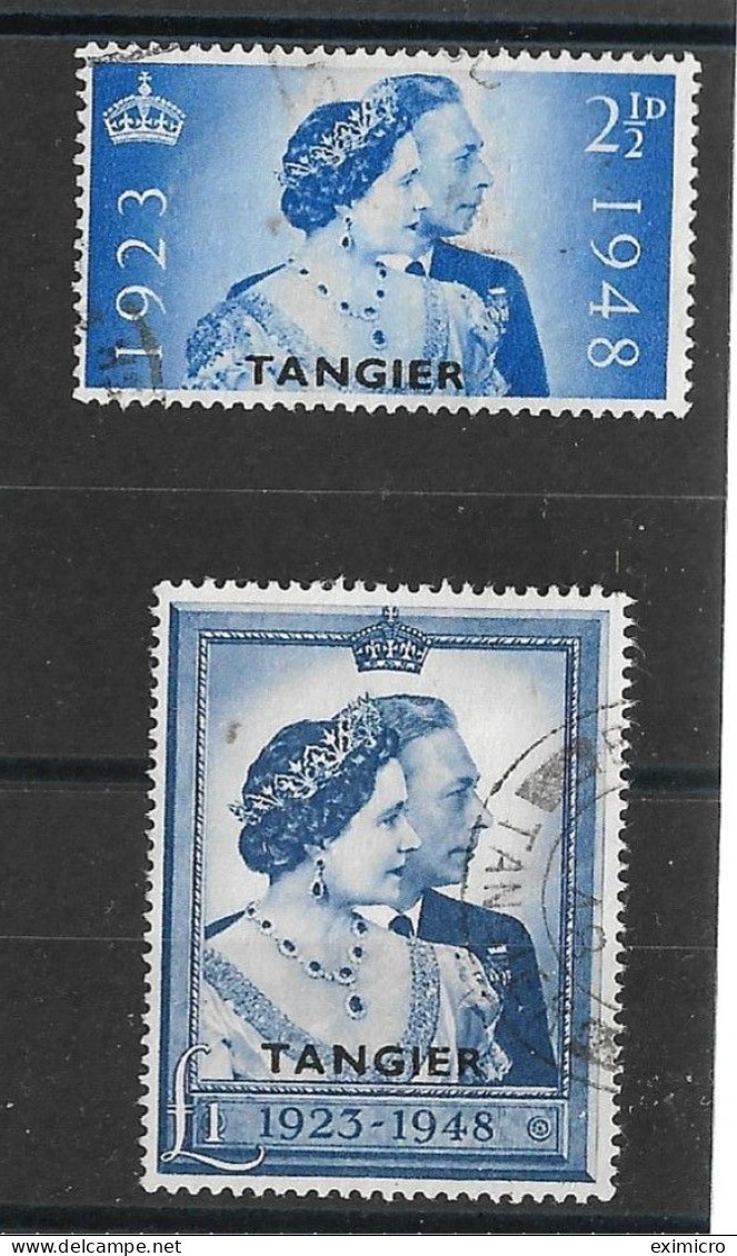 MOROCCO AGENCIES (TANGIER) 1948 SILVER WEDDING SET FINE USED Cat £30+ - Oficinas En  Marruecos / Tanger : (...-1958