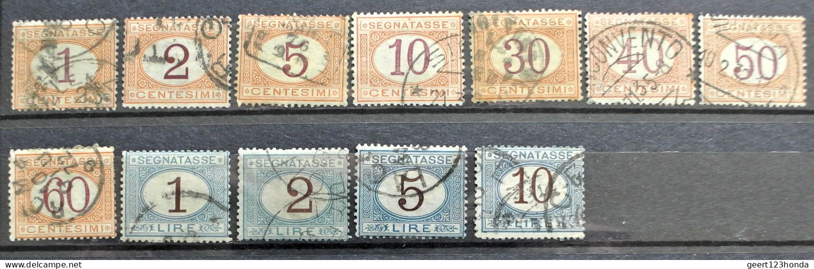 ITALIEN 1870/94 " PORTOMARKEN " Michelnr 3/14 Sehr Schon Gestempeld € 110,00 - Otros & Sin Clasificación