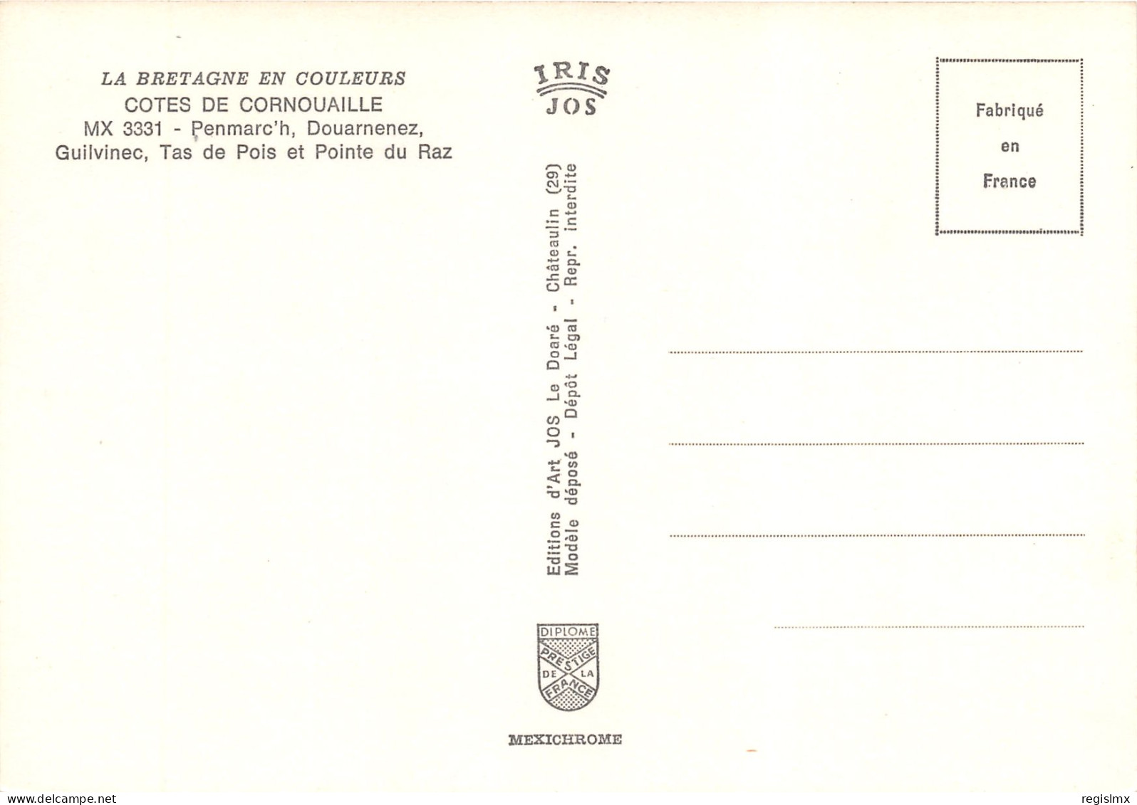 29-COTES DE CORNOUAILLES-N° 1013-B/0009 - Other & Unclassified