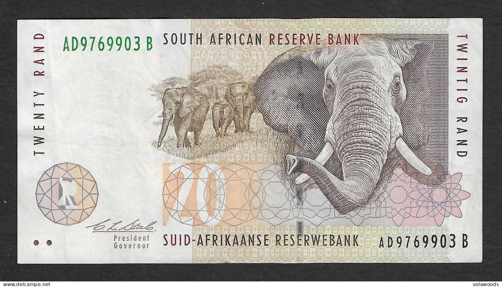 Sudafricaa - Banconota Circolata Da 20 Rand P-124a - 1993 #19 - Suráfrica