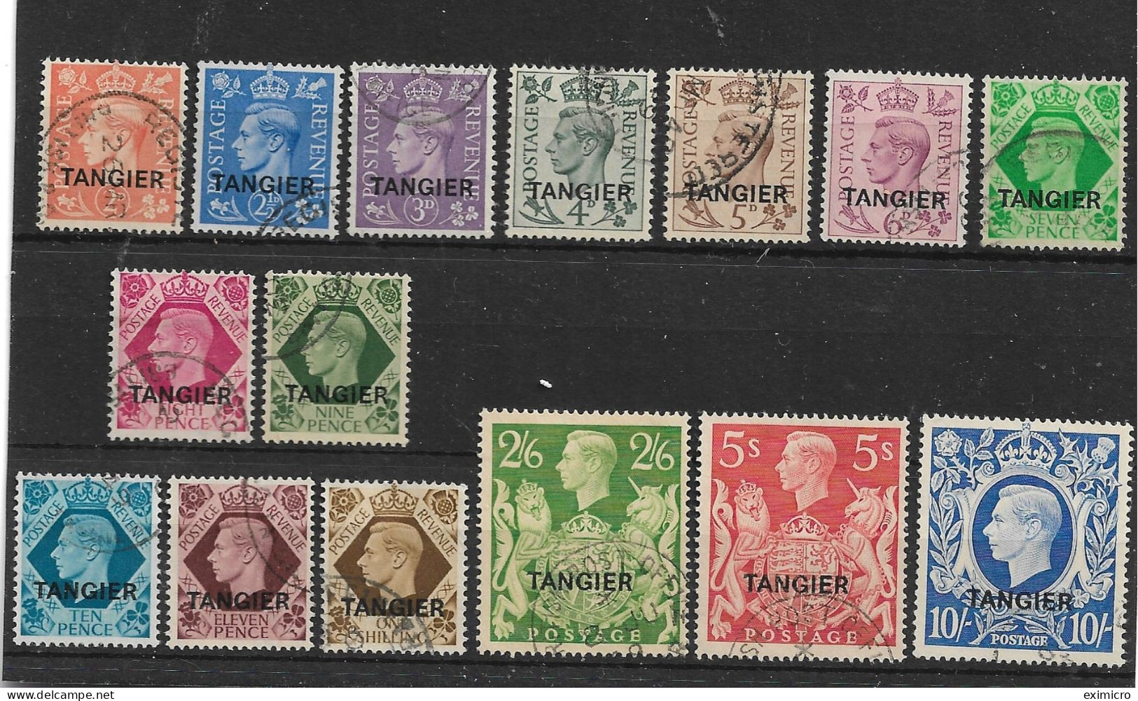 MOROCCO AGENCIES (TANGIER) 1949 SET SG 261/275 FINE USED Cat £350 - Bureaux Au Maroc / Tanger (...-1958)