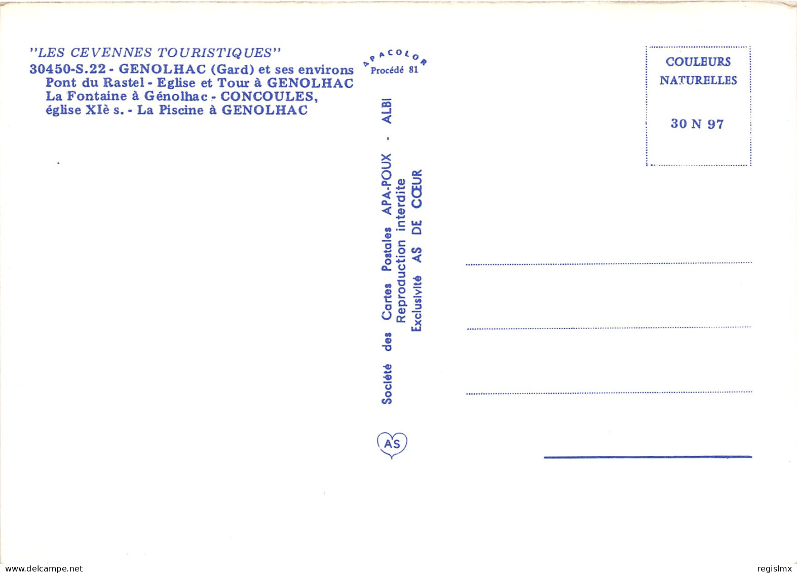 30-GENOLHAC-N°1014-E/0145 - Other & Unclassified