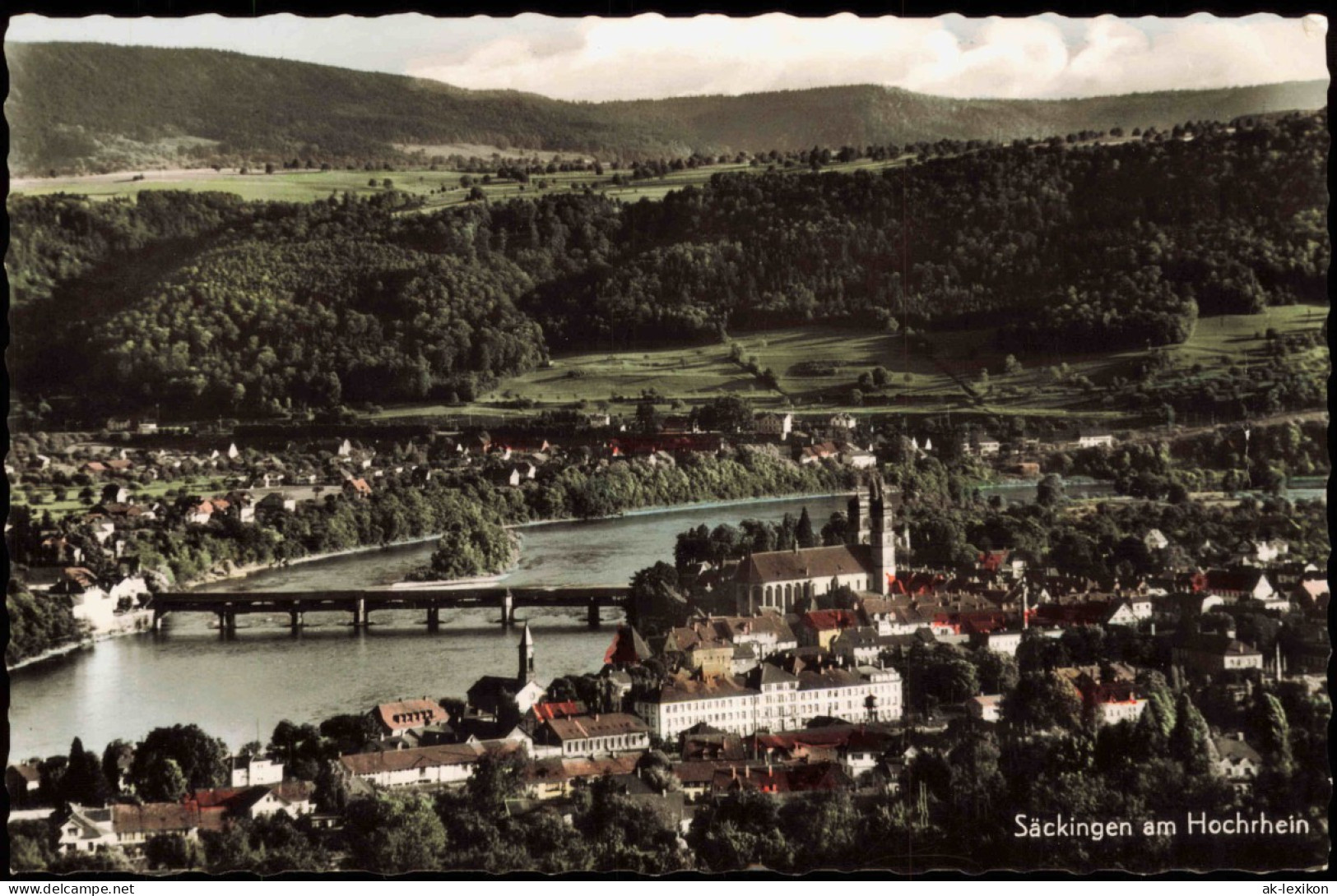 Ansichtskarte Bad Säckingen Luftbild Luftaufnahmen - Color 1967 - Bad Saeckingen